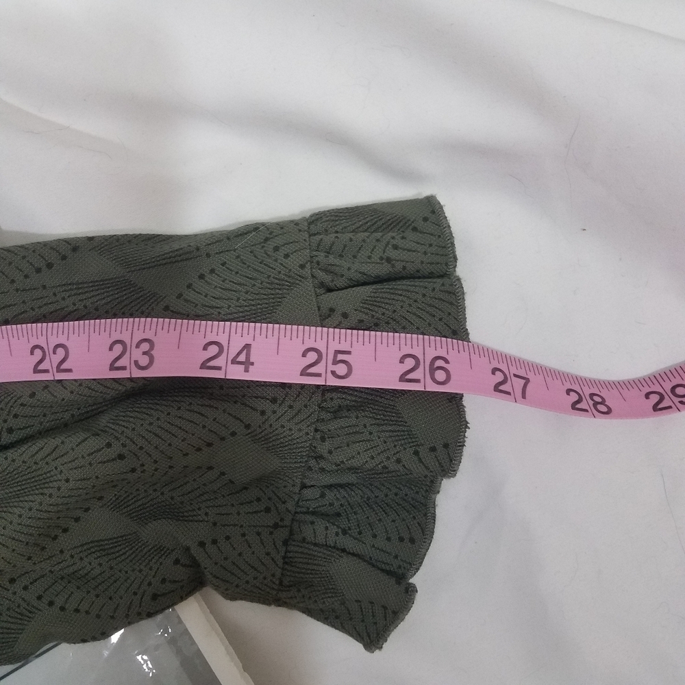 Hinge Olive Ruffle Crop Jacket L - Picture 14 of 15